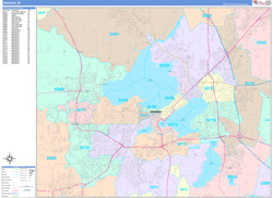 Madison Wisconsin Zip Code Maps (Color Cast Style)