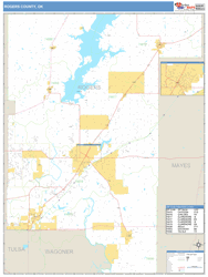 Rogers County OK Median Household Income Zip Code Wall Map By MarketMAPS