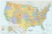 Calssic USA Wall Map