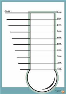Printable Goal Chart Thermometer