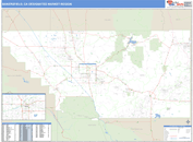 Bakersfield, CA DMR Wall Map Basic Style