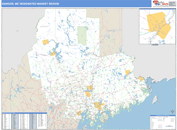 Bangor, ME DMR Wall Map Basic Style