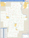 Cedar Rapids-Waterloo-Iowa City & Dubuque, IA DMR Wall Map Basic Style