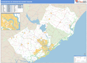 Charleston, SC DMR Wall Map Basic Style