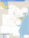 Corpus Christi, TX DMR Wall Map Basic Style