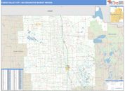 Fargo-Valley City, ND DMR Wall Map Basic Style