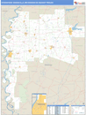 Greenwood-Greenville, MS DMR Wall Map Basic Style