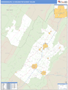 Harrisonburg, VA DMR Wall Map Basic Style