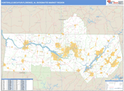Huntsville-Decatur (Florence), AL DMR Wall Map Basic Style