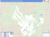 Idaho Falls-Pocatello, ID DMR Wall Map Basic Style