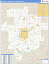 Indianapolis, IN DMR Wall Map Basic Style