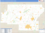 Jonesboro, AR DMR Wall Map Basic Style