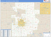 Kansas City, MO DMR Wall Map Basic Style