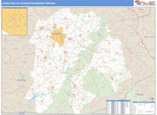 Lexington, KY DMR Wall Map Basic Style