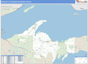 Marquette, MI DMR Wall Map Basic Style