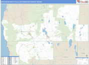 Medford-Klamath Falls, OR DMR Wall Map Basic Style