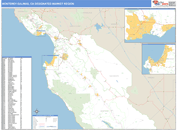 Monterey-Salinas, CA DMR Wall Map Basic Style