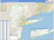 New York, NY DMR Wall Map Basic Style