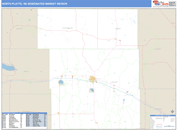 North Platte, NE DMR Wall Map Basic Style