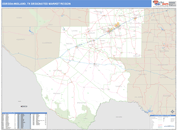 Odessa-Midland, TX DMR Wall Map Basic Style