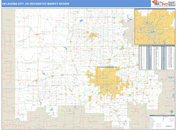 Oklahoma City, OK DMR Wall Map Basic Style