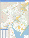 Philadelphia, PA DMR Wall Map Basic Style