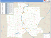 Quincy, IL-Hannibal, MO-Keokuk, IA DMR Wall Map Basic Style