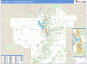 Salt Lake City, UT DMR Wall Map Basic Style