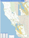 San Francisco-Oakland-San Jose, CA DMR Wall Map Basic Style