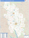 Shreveport, LA DMR Wall Map Basic Style