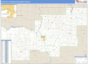 Sioux City, IA DMR Wall Map Basic Style