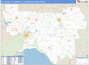 Tallahassee, FL-Thomasville, GA DMR Wall Map Basic Style