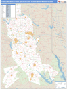 Tyler-Longview (Lufkin & Nacogdoches), TX DMR Wall Map Basic Style