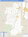 Wheeling, WV-Steubenville, OH DMR Wall Map Basic Style