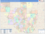Abilene-Sweetwater, TX DMR Wall Map Color Cast Style