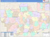 Albany, GA DMR Wall Map Color Cast Style