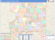 Amarillo, TX DMR Wall Map Color Cast Style