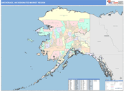 Anchorage, AK DMR Wall Map Color Cast Style