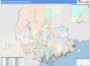 Bangor, ME DMR Wall Map Color Cast Style