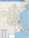 Boston, MA (Manchester, NH) DMR Wall Map Color Cast Style
