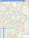 Cedar Rapids-Waterloo-Iowa City & Dubuque, IA DMR Wall Map Color Cast Style