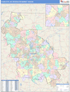 Charlotte, NC DMR Wall Map Color Cast Style