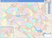 Columbia, SC DMR Wall Map Color Cast Style