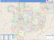 Columbus, OH DMR Wall Map Color Cast Style