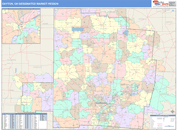 Dayton, OH DMR Wall Map Color Cast Style