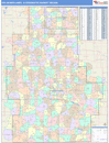 Des Moines-Ames, IA DMR Wall Map Color Cast Style