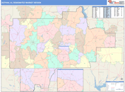 Dothan, AL DMR Wall Map Color Cast Style