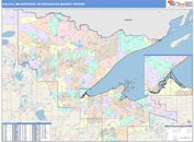 Duluth, MN-Superior, WI DMR Wall Map Color Cast Style