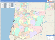 Eugene, OR DMR Wall Map Color Cast Style