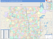 Fargo-Valley City, ND DMR Wall Map Color Cast Style